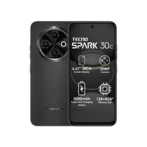 Tecno Spark 30C 6.6" 4GB RAM/128GB ROM Android 14 - Black