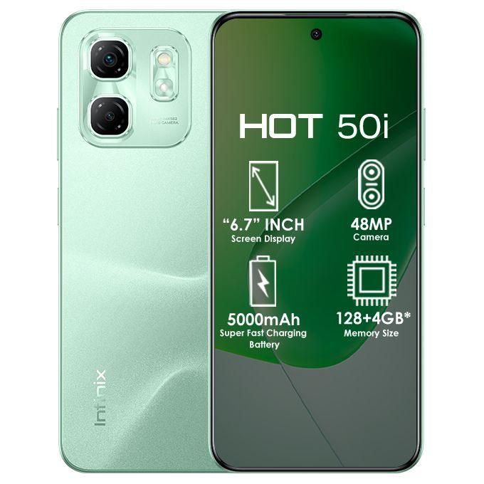 Infinix HOT 50i 128GB ROM+4GB +4GB RAM