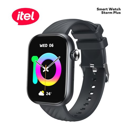 itel 2.01" HD Water Proof ISW-015 Storm Plus Smart Watch - Black