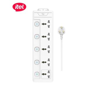 itel 5 Sockets 3 Metre Cable Multi Switch Power Strip Extension Box ISU-1522W