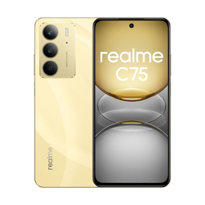 Realme C75 Dual SIM, 128GB Memory, 8GB RAM, 4G LTE, Storm Black