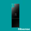 Hisense 349L Black Glass Refrigerator With Water Dispenser