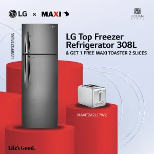 LG Top Freezer Refrigerator 308L (GL-C322RLBN)