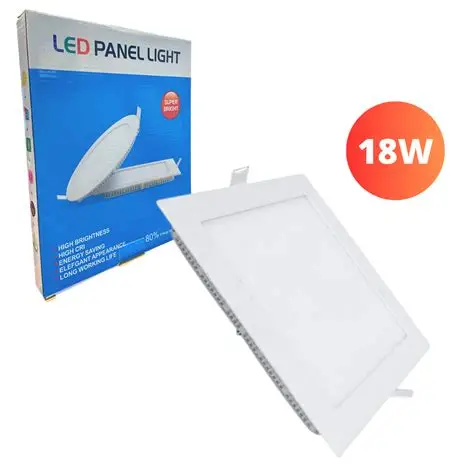 LED spotlight panel recessed square 18W