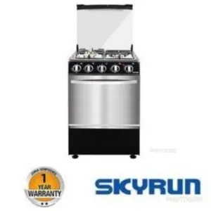 Skyrun Gas Cooker(3 Burners+1 Electric Hotplate)- GCS-3G1E/X Black