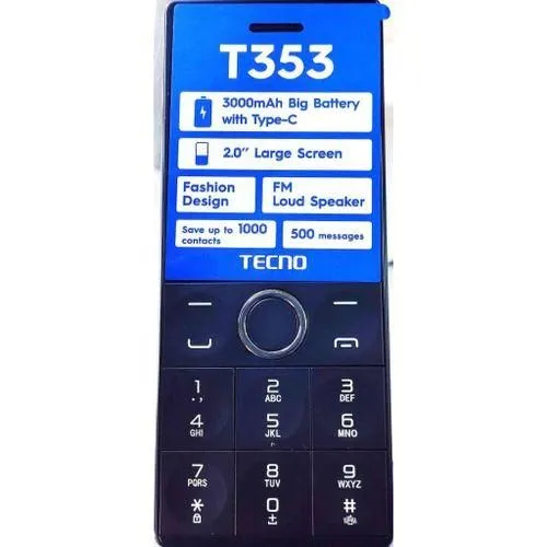 Tecno T353 Dual sim phone big battery 3000mah Large screen/Fm Radio