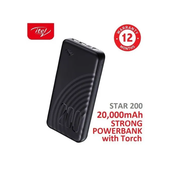 itel 20000mAh Dual Output Fast Charging STAR 200 Power Bank