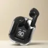 Transparent Wireless Earbuds with Charging Case, Touch Control, Low Latency, Auto Pairing, Digital Battery Display