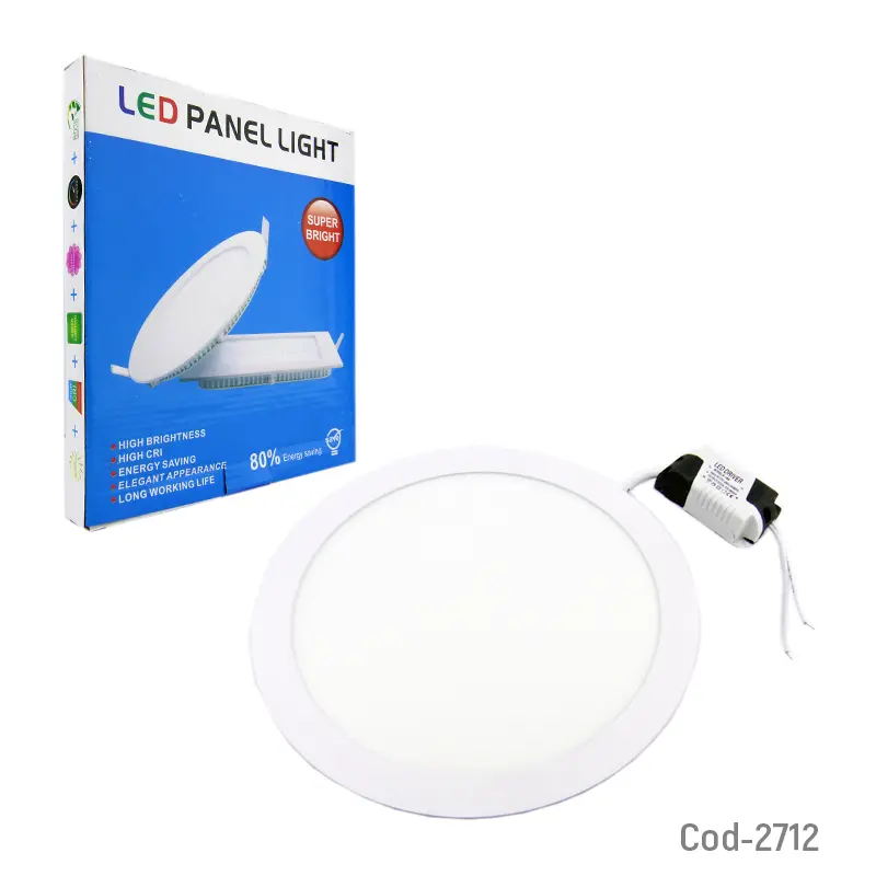 LED spotlight panel recessed round 18W